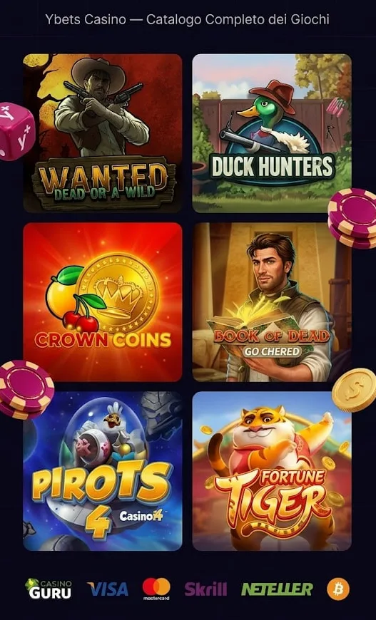 Ybets Casino — Catalogo Completo dei Giochi