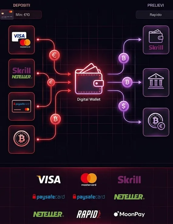 Ybets Casino — Metodi di Pagamento, Depositi e Prelievi
